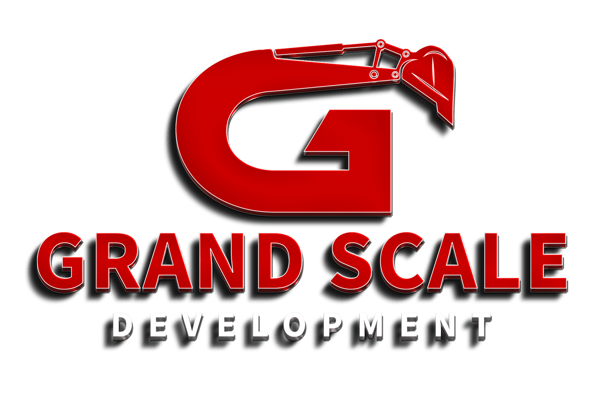 Logo of Grand Scale Development with a stylized red 'G' and an excavator arm.